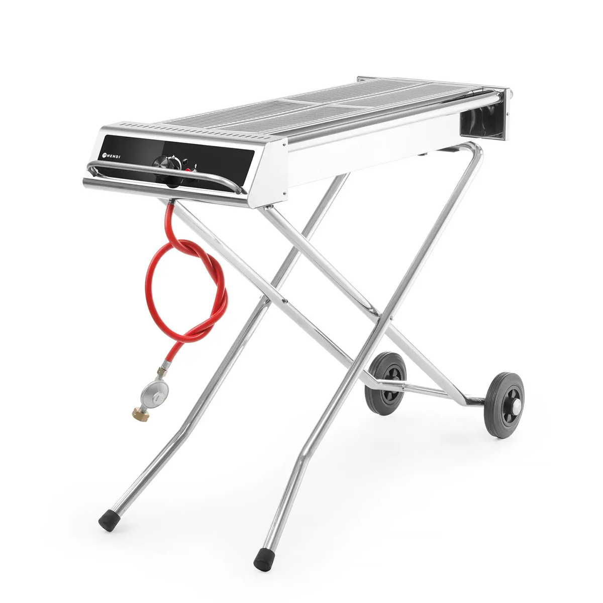️Hendi Xenon Pro gázgrill 7,5 kW teljesítménnyel, nagy grillezőfelülettel, összecsukható állvánnyal és kerekekkel a könnyű mozgatás érdekében.