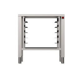 A Hendi 229538 kombi sütőkhöz való rozsdamentes acél talapzat 710x640x770 mm méretben az MKF464S, MKF664S és MKF1064S modellekhez alkalmas.