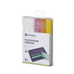 Színes Hendi 664292 táblafilcek, 5 darabos készlet 2–6 mm-es heggyel. Menütáblákhoz, árcédulákhoz és szezonális ajánlatokhoz vendéglátóipari egységekben.