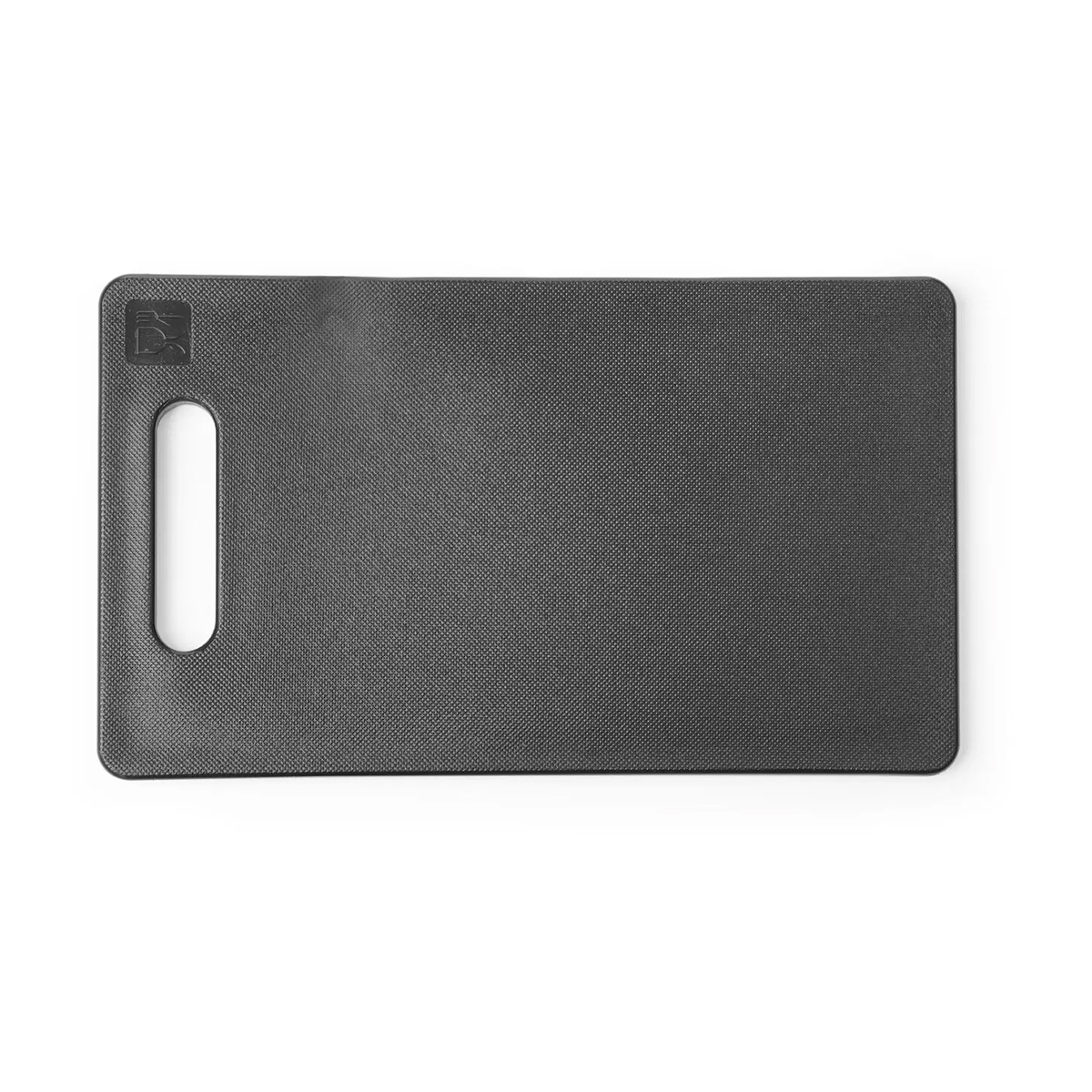 Hendi vágódeszka 250x150 mm fogantyúval, tartós HDPE anyagból. Kétoldalas használat, kíméletes a kések éléhez, és biztonságos élelmiszerrel való érintkezéshez.