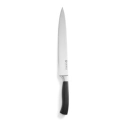 Professzionális Profi Line henteskés 25 cm-es rozsdamentes acél pengével és fekete ergonomikus markolattal.