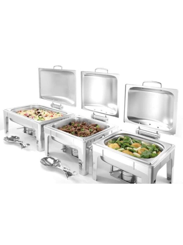 GN 1/2 szatén befejezésű chafing dish, Profi Line, 4L, 365x370x(H)280mm | Hendi 470268 - Image 5