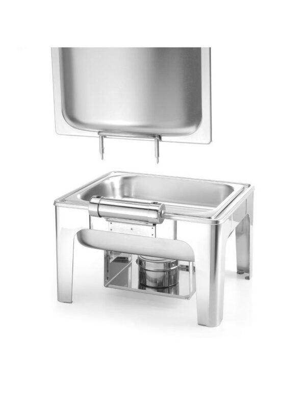 GN 2/3 szatén befejezésű, Profi Line, 6L, 395x430x(H)290mm | Hendi chafing dish 470275 - Image 4