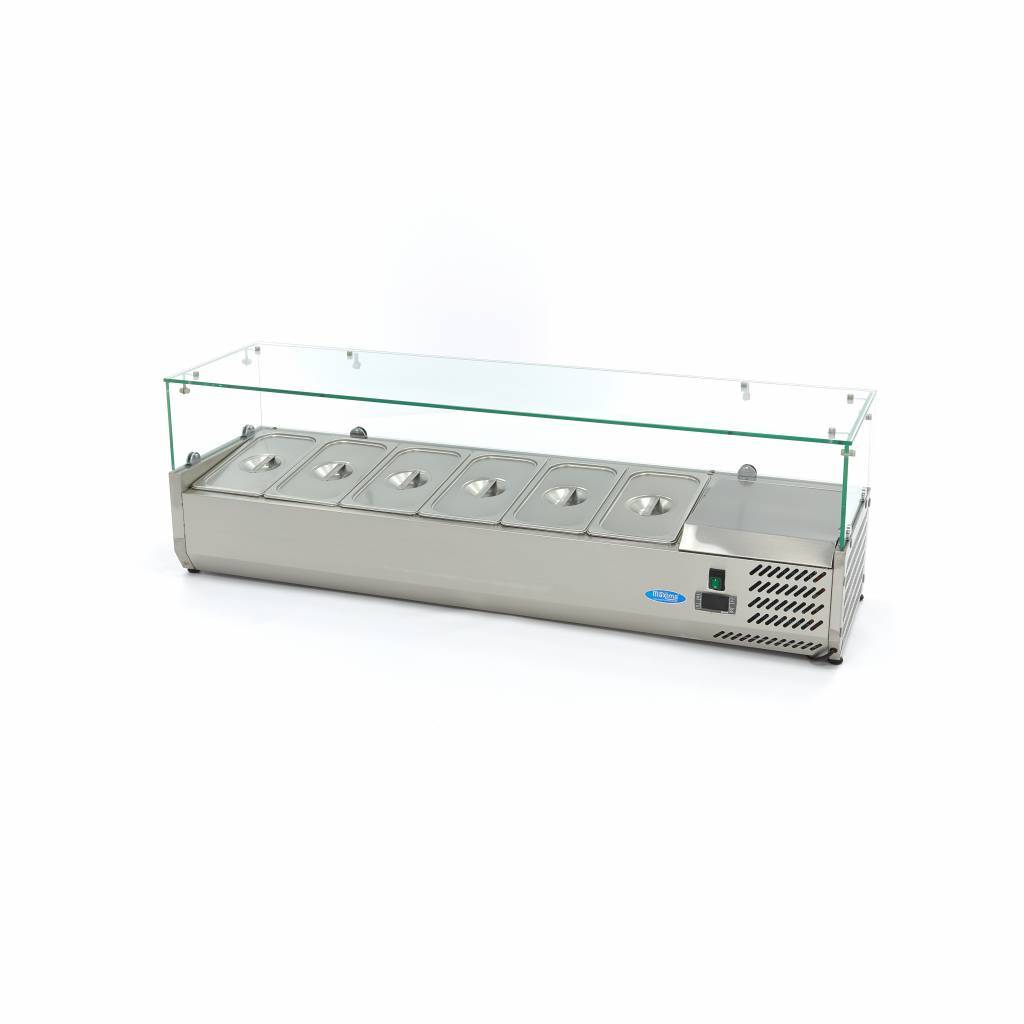 Előkészítő hűtőszekrény - 140cm - 6 x 1/3 GN | Maxima 09400323