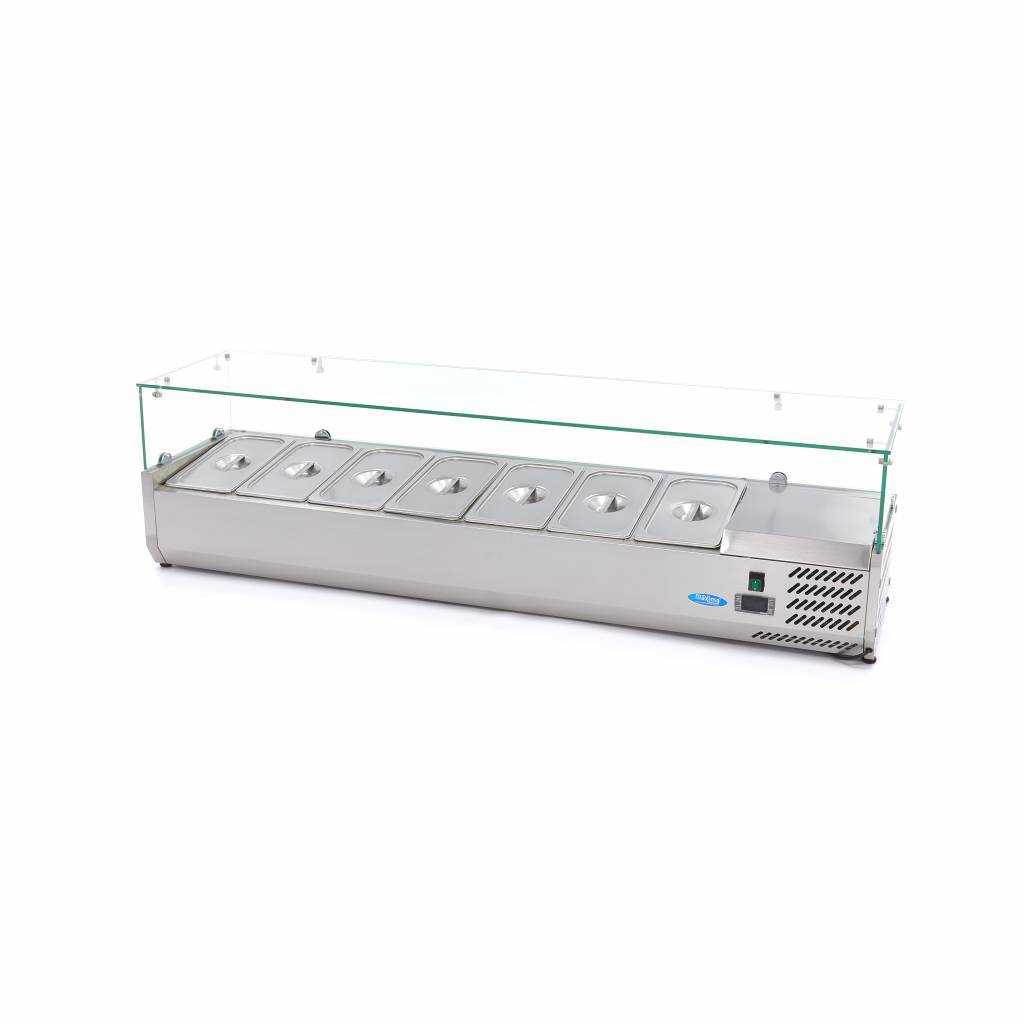 Előkészítő hűtőszekrény - 160cm - 7 x 1/3 GN | Maxima 09400329