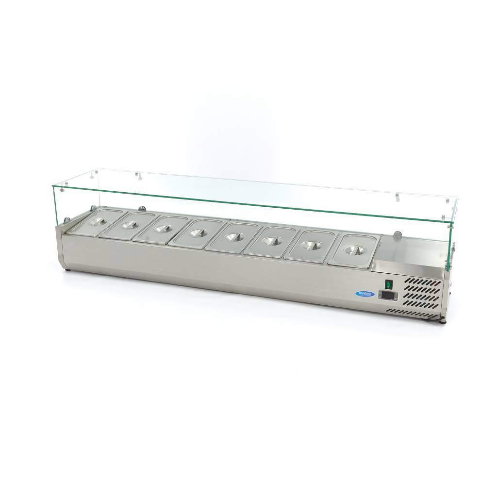 Előkészítő hűtőszekrény - 180cm - 8 x 1/3 GN | Maxima 09400332