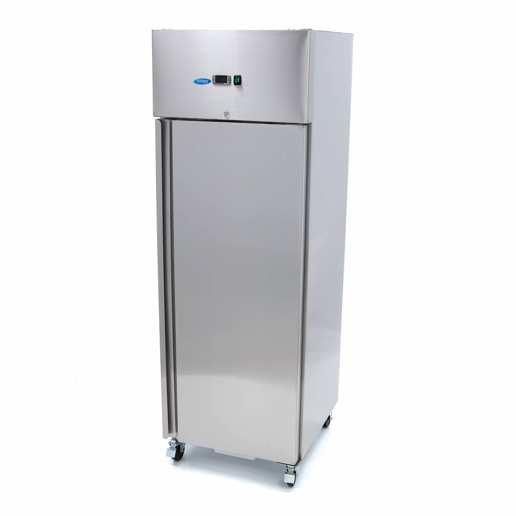 Hűtőszekrény - 400L - 3 állítható polc (1/1 GN) - kerekeken - polcokkal | Maxima 09400130