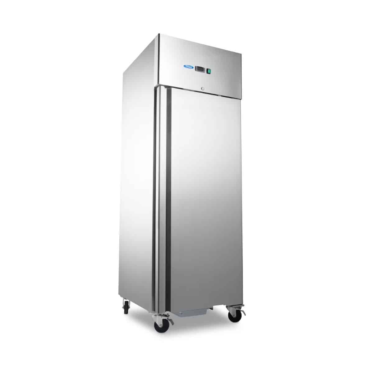 Hűtőszekrény - 600L - 3 állítható polc (2/1 GN) - kerekeken - polcokkal | Maxima 09400000