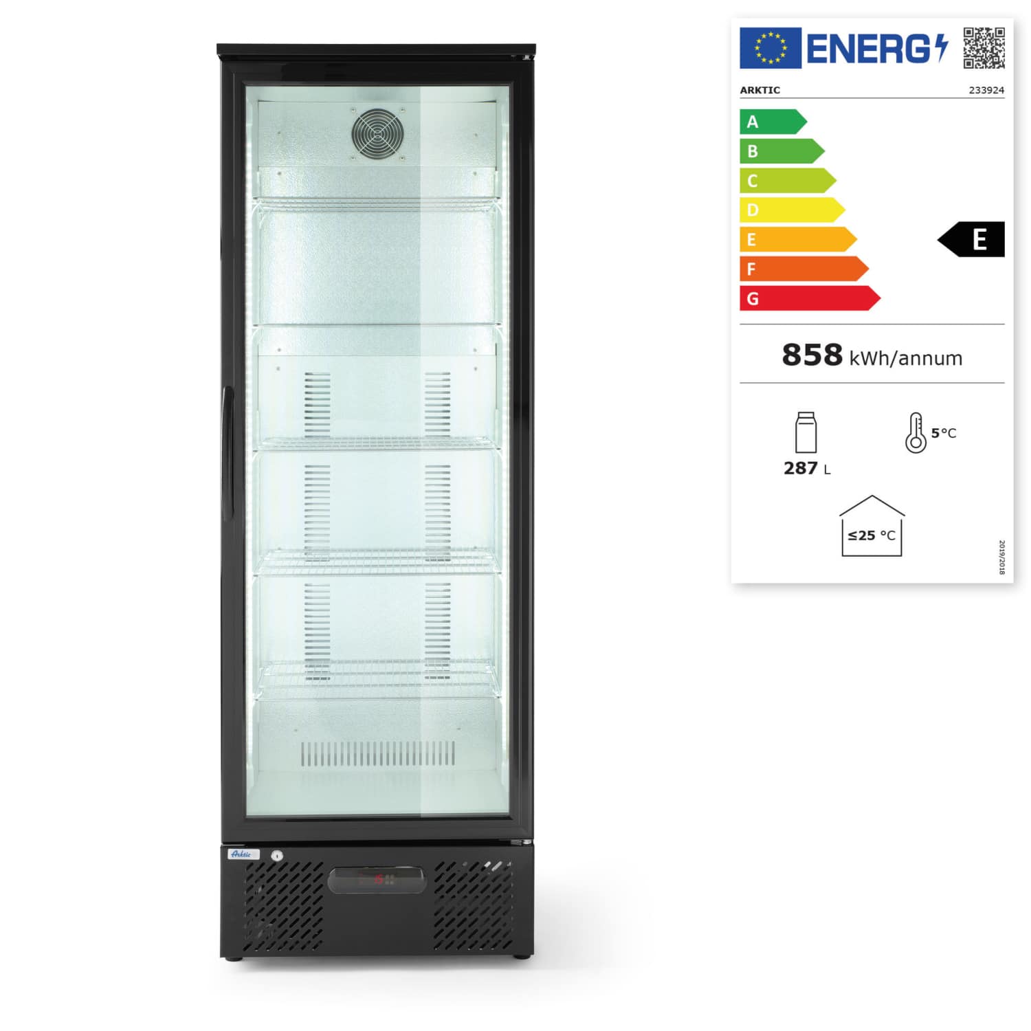 Italhűtő egyajtós 287L, Arktic, 220-240V/240W, 600x515x(H)1820mm - Image 5