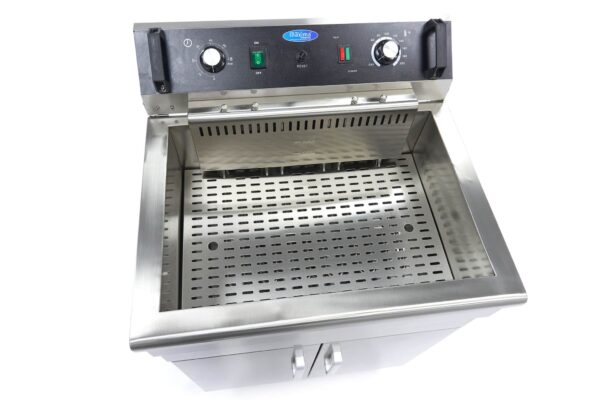Fritőz - 30L - 1 kosár - lefolyócsappal és állvánnyal | Maxima 09365232 - Image 8