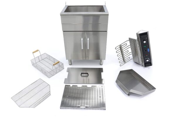 Fritőz - 30L - 1 kosár - lefolyócsappal és állvánnyal | Maxima 09365232 - Image 10