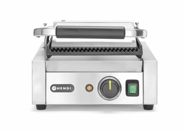 Kontakt grill - szimpla verzió, HENDI, Bordázott tetejű és aljú, 230V/1800W, 310x370x(H)210mm - Image 2