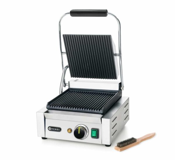 Kontakt grill - szimpla verzió, HENDI, Bordázott tetejű és aljú, 230V/1800W, 310x370x(H)210mm - Image 7