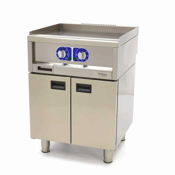 Kereskedelmi minőségű grillsütő - Sima - Dupla - 60cm mély - Elektromos - 400V | Maxima 09391630 - Image 5