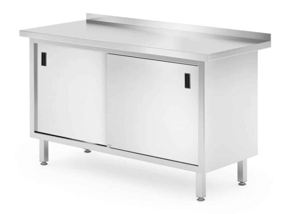 Nástenný stôl s posuvnými dverami – 1400x600x850 mm | Hendi 811672