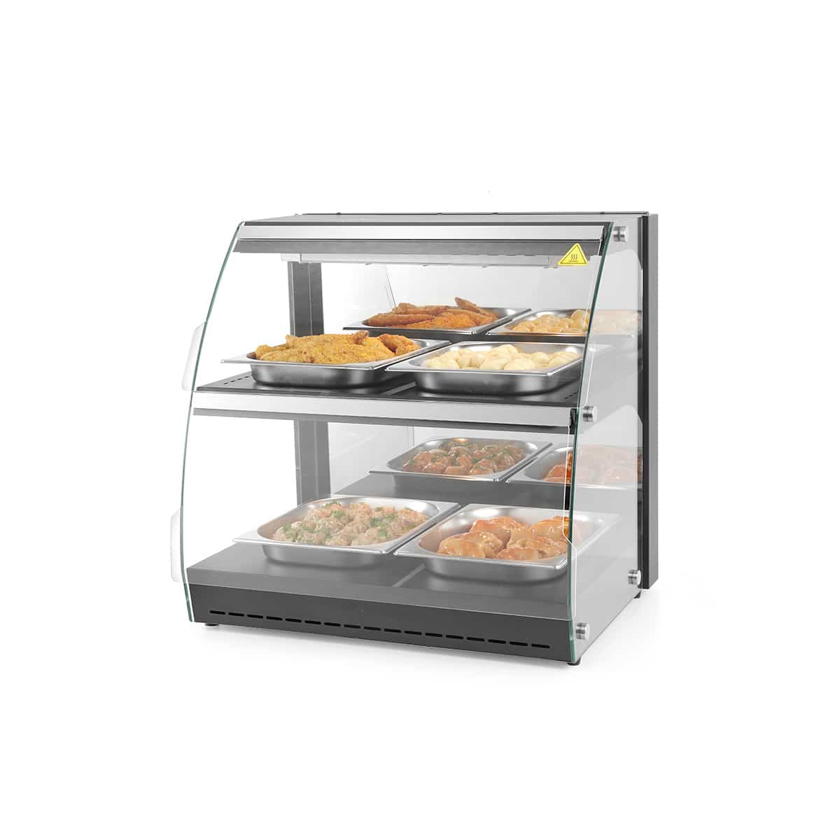 Kvarc fűtéses pultra helyezhető melegentartó vitrin két szintes, HENDI, 230V/560W, 650x467x(H)630mm - Image 2