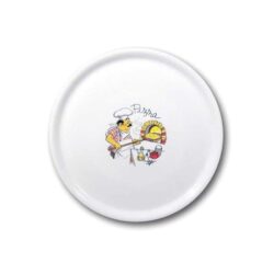 Porcelánový tanier na pizzu - zdobený - ø 330 mm | Hendi 774892