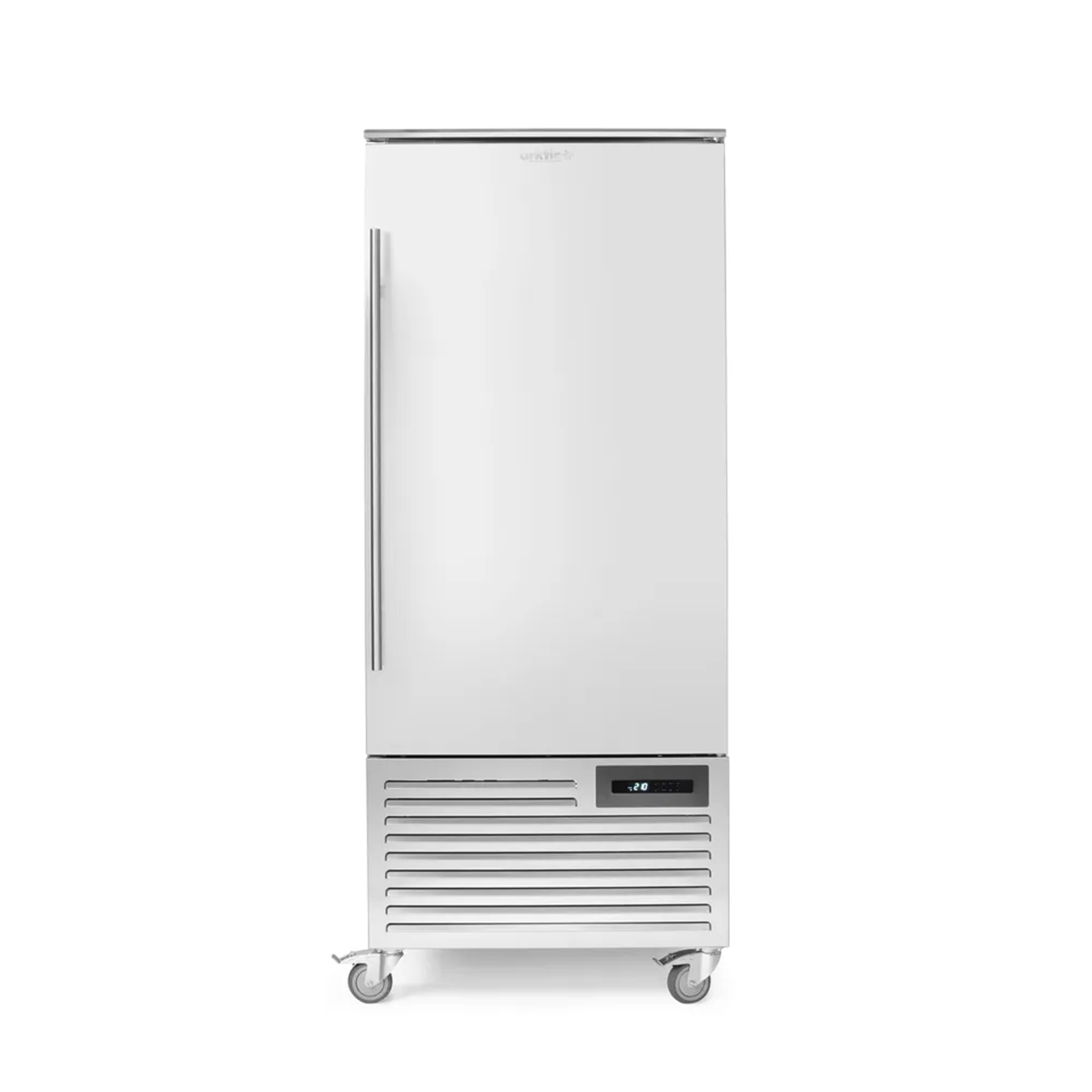 Magas rozsdamentes acél sokkoló hűtő Arktic, digitális kijelzővel és görgőkkel, 15xGN1/1.