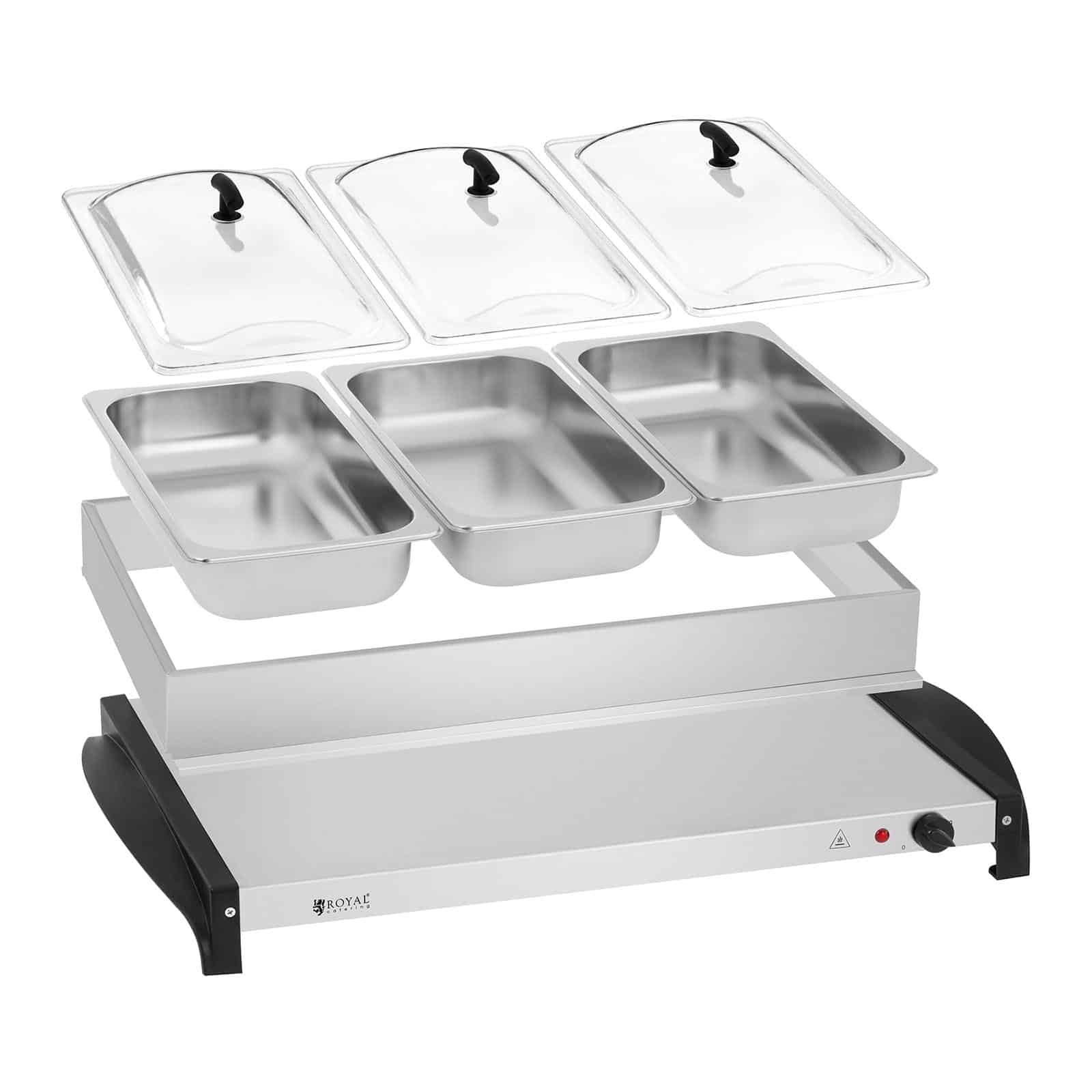 Büfé melegentartó – 3 × 2 L – 400 W | RCHP-400/3 - Image 3