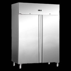 A rozsdamentes, ventilátoros hűtőszekrény, 1300 l, MN-1300 mérete 1480x830x2010mm (szé x mé x ma), elektromos teljesítményfelvétele 0,45kW/230V.