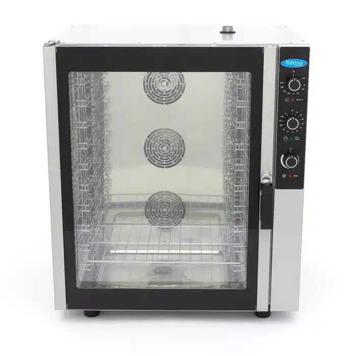 Kombinált gőzsütő - 10×1/1 GN / 60×40 cm - analóg vezérlés | Maxima 08500207 - Image 2