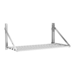 Fali rozsdamentes acél polc – 80 × 45 cm | RC-TFWH8045: helytakarékos, összecsukható polc konyhákba és vendéglátóhelyekre, max. 40 kg teherbírással.