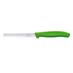 Nôž 11 cm vrúbkovaný - zelený | Victorinox 6.7836.L114