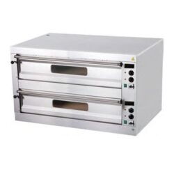 Pizza pec 2X6, celošamotové dosky | digitálny teplomer P-12, odvetranie komory, dvojpodlažné prevedenie, regulácia teploty: 4 x termostat 50-450°C.