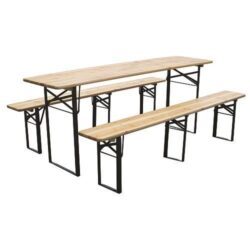 Pivný set DORTMUND Max - stôl + 2 lavice (šírka až 220 cm)