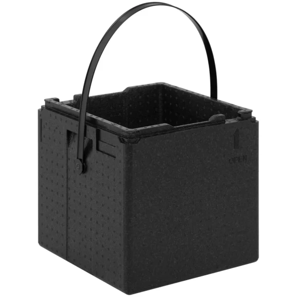 Professzionális minőségű szigetelt hordozó fekete pánttal, GN 1/2 | Cambro, 22,3 L, Fekete, 390x330x(H)316mm EPP280BKST110 - Image 2