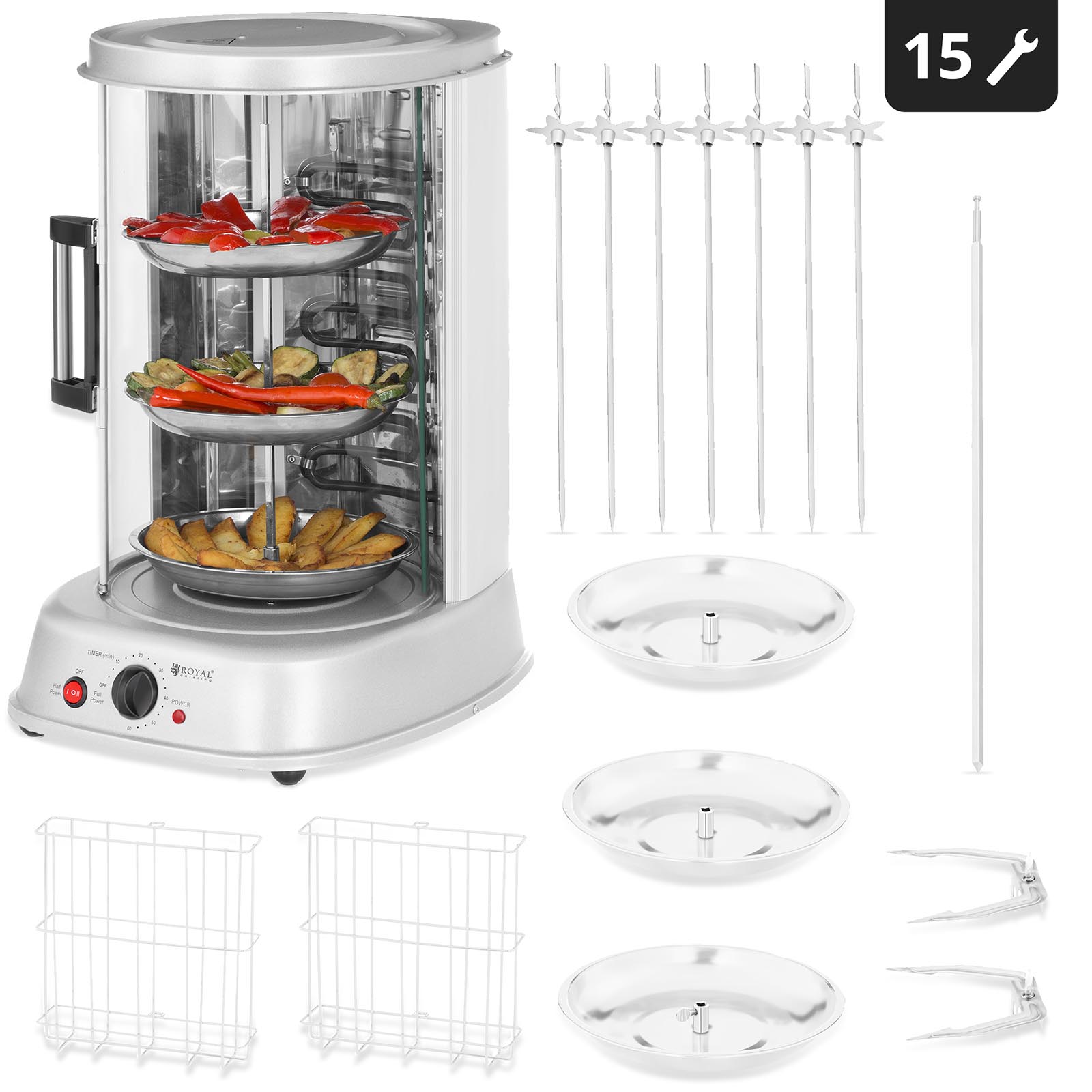 Vertikálny gril - 4 v 1 - 1800 W - 31 L - 1