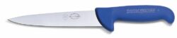 Kivéreztető kés ErgoGrip, kék – 21 cm | F.Dick 8200621 – a penge kialakítása precíz vágást tesz lehetővé az erek és artériák mentén, így az állat kivéreztetése könnyű és gyors.