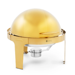 Chafing dish - 6l - okrúhly - zlatý | RCCD-R06G udrží podávané pokrmy teplé a vďaka svojmu elegantnému zlatému dizajnu spoľahlivo zaujme vašich hostí.️