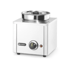 Vodný kúpeľ Thermosystem 1 - 4,2 L | Hendi 201107 má 1 smaltovanú nádobu na vodu ø185 mm a je vybavený hrncom na polievku s vekom ø200 mm.