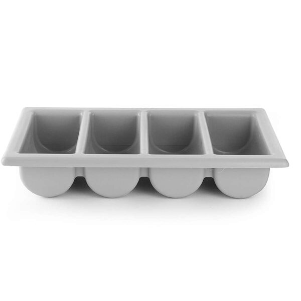 Príborník - 4x box na príbory - 530x325x100 mm - sivý | Hendi 552308