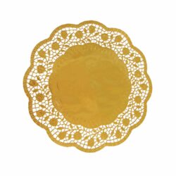 Díszítő csipke (PAP/ALU) kerek arany Ø30cm [4 db]