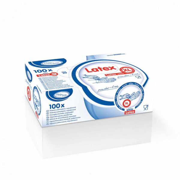 Kesztyű (latex) nem porított natúr `XL` [100 db] - Image 2