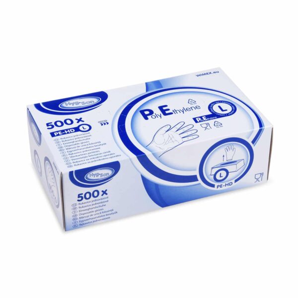 Kesztyű (HDPE) eldobható átlátszó „L” dobozban [500 db] - Image 2