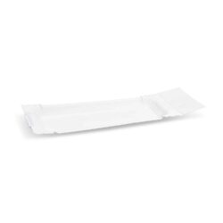 Papír tálca letéphető fülekkel, fehér – 8 × 18+3 cm [250 db]