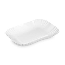 Fehér, szögletes papírtál – 17,5 × 13 × 3 cm [250 db]