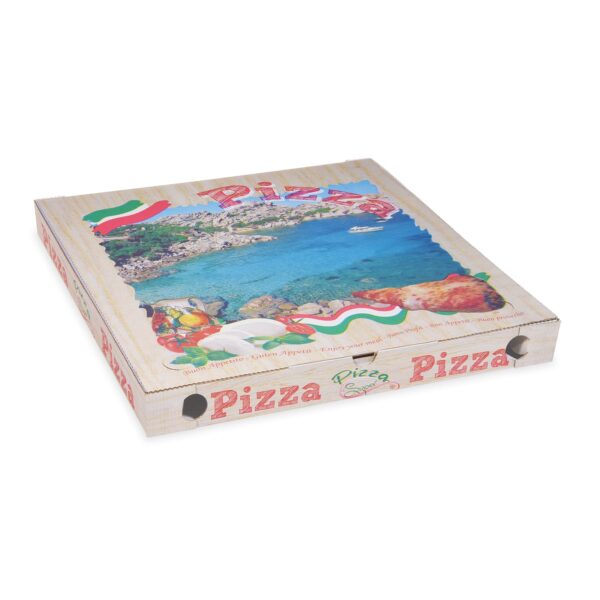 Hullámkarton pizzásdoboz 46 x 46 x 5 cm [100 db]