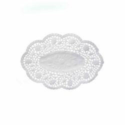 Dekorációs papírcsipke (PAP) ovális, fehér 22 × 15 cm [500 db]