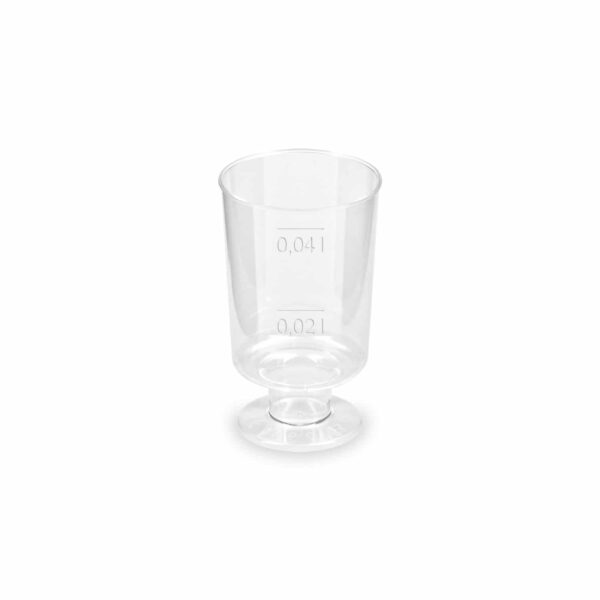 Kristálypohár (PS) száron Ø38mm 2cl/4cl [20 db]