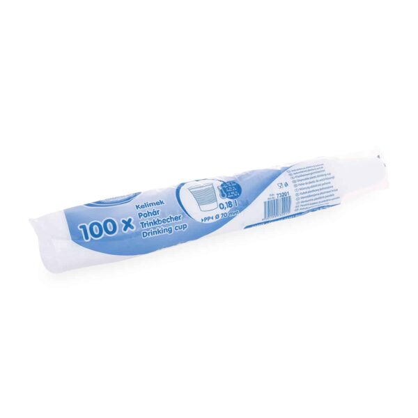 Pohár (PP) fehér Ø70mm 180ml [100 db] - Image 2