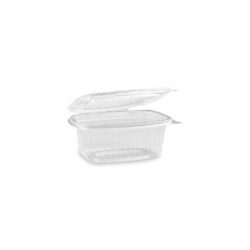 Átlátszó ovális PP tárolódoboz fedéllel – 250 ml [50 db]