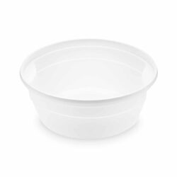 PP tál, fehér Ø127 mm, 350 ml [50 db] – praktikus és masszív tál ételek tálalásához vendéglátóegységekben és különféle rendezvényeken.
