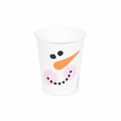 Papírpohár Hóember Ø80 mm 280 ml „M: 0,2 L/8 oz” [50 db]
