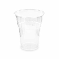 Pohár (PLA), átlátszó, Ø102 mm, 0,5 L [50 db]