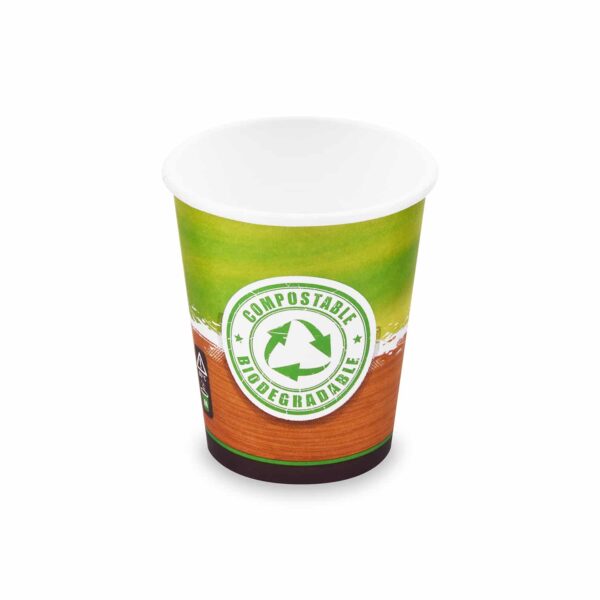 Papírpohár (PAP/CPLA) Ø80mm 280ml `M: 0,2L/8oz` [50 db]