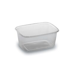 Átlátszó, szögletes PP tálka 108 × 81 mm, 250 ml [100 db]